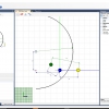 Pantalla del Software Hinge Drilling Module - Dibujo virtual de articulaciones